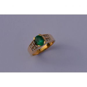 Bague Dejana - Émeraude et or jaune