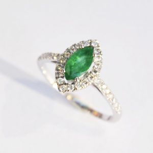 Bague Delice -Émeraude et or blanc