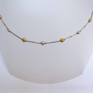 Collier Eloy - Or jaune et blanc