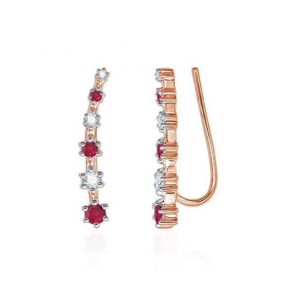 Boucle d’oreille Iris – Or, Pierres précieuses & Diamants