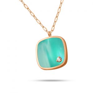 Collier Justine - Or, Résine & Diamants