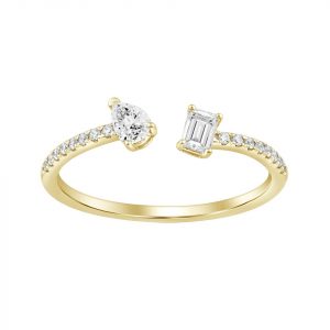 Bague Duo-Solitaire Isia - Or & Diamants