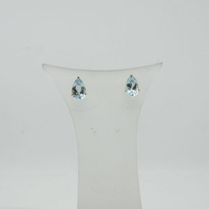 Boucles d'oreilles Auriane - Poire Topaze bleue