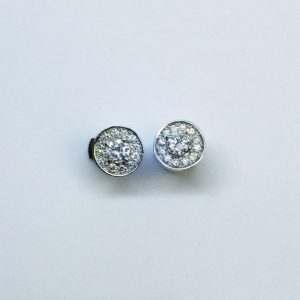 Boucles d'oreilles Acile - Diamants et or blanc