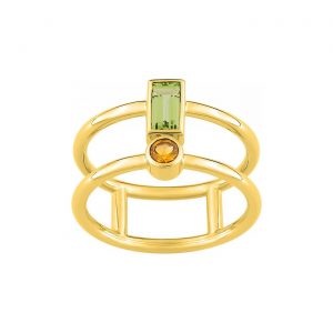 Bague Floria - Pierres de couleur et or jaune