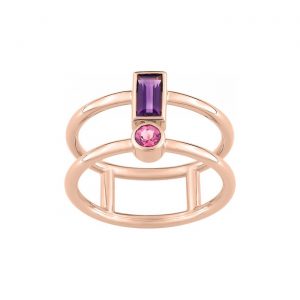 Bague Florica - Pierres de couleur et Or rose