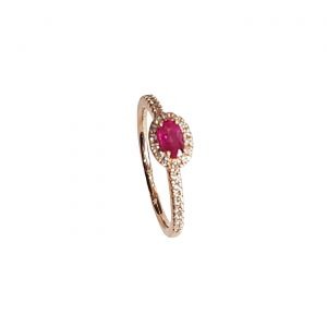 Bague Edeline- Or rose - Rubis