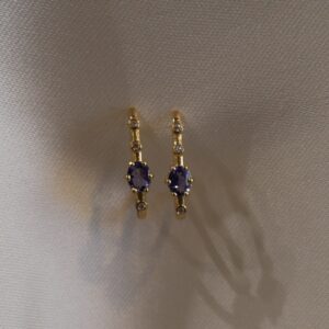 Boucles d’oreilles Or jaune Tanzanite