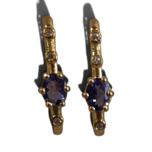 Boucles d’oreilles Or jaune Tanzanite