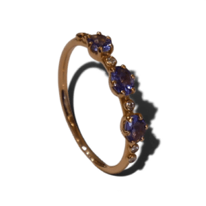 Bague Or rose Tanzanite