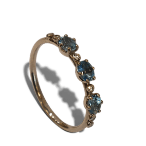 Bague Or blanc Aigue-marine