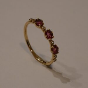 Bague Or jaune Rubellite