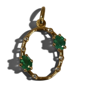 Pendentif Or jaune Émeraude
