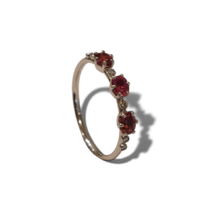 Bague Or blanc Saphir rose