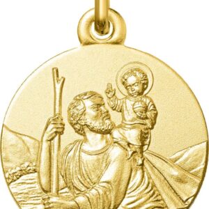 Médaille Vierge Enfant Théodore en Or Jaune 750/000