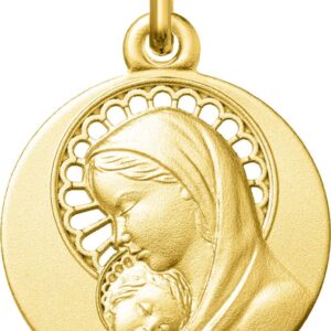 Médaille Vierge Enfant Adèle en Or Jaune 750/000