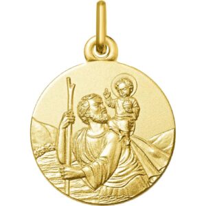 Médaille Vierge Enfant Théodore en Or Jaune 750/000