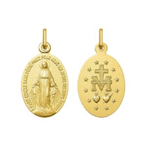 Médaille Vierge Miraculeuse Augustin en Or Jaune 750/000