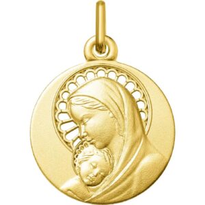 Médaille Vierge Enfant Adèle en Or Jaune 750/000